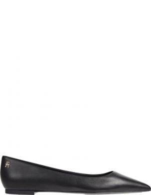 TOMMY HILFIGER balerīnas tipa apavi sievietēm, Melna, Essential pointed ballerina