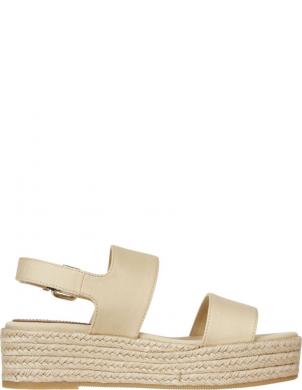 TOMMY HILFIGER sandales sievietēm, Krēmīga/Smilšu, Mid wedge sandal