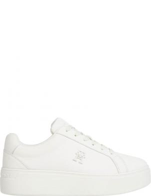TOMMY HILFIGER sieviešu brīvā laika apavi, Krēmīga/Smilšu, Platform court sneaker