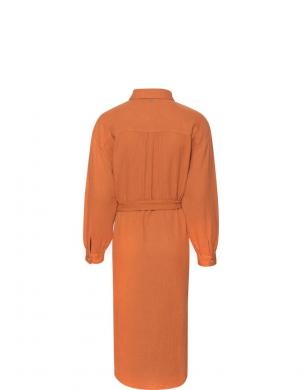 TOM TAILOR kleita sievietēm, Brūna, midi dress