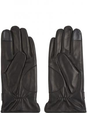 CALVIN KLEIN cimdi vīriešiem, Melna, Leather rivet gloves