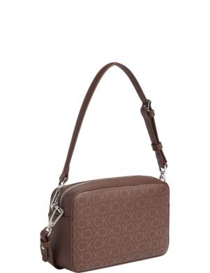 CALVIN KLEIN plecu soma sievietēm, Brūna, Must conv camera bag