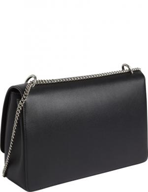 CALVIN KLEIN JEANS plecu soma sievietēm, Melna, Sculpted flap deboss crossbody
