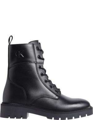 CALVIN KLEIN JEANS zābaki sievietēm, Melna, Combat boot zip