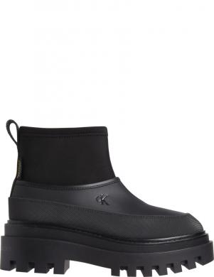 CALVIN KLEIN JEANS zābaki sievietēm, Melna, Flatform rainboot low