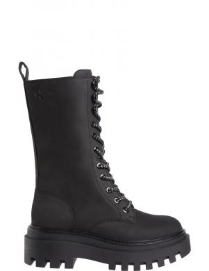 CALVIN KLEIN JEANS zābaki sievietēm, Melna, Flatform lace up boot