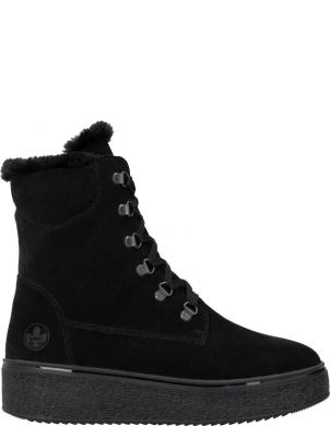 RIEKER zābaki sievietēm, Melna, Ladies mid height boots