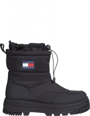 TOMMY JEANS zābaki ar apsildi vīriešiem, Melna, Snow boot