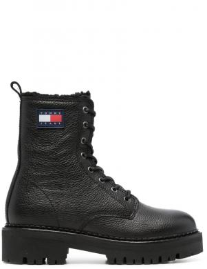 TOMMY JEANS sieviešu zābaki ar apsildi, Melna, Urban boot tumbled