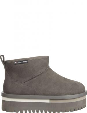 TOMMY JEANS sieviešu zābaki ar apsildi, Pelēka, Flatform boot