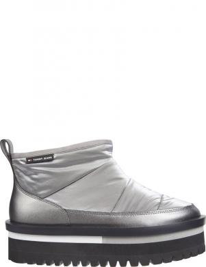TOMMY JEANS sieviešu zābaki ar apsildi, Sudraba, Flatform boot