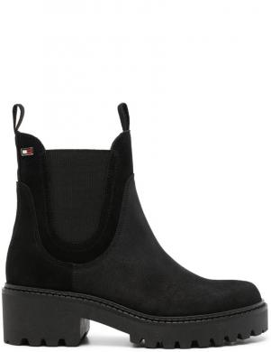 TOMMY HILFIGER zābaki sievietēm, Melna, Flag heel chelsea