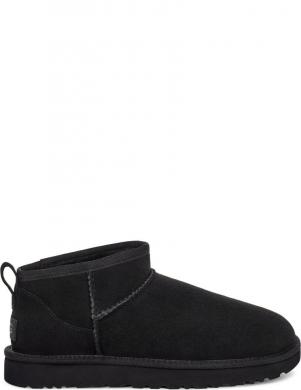 UGG apsildāmi zābaki sievietēm, Melna, Classic ultra mini warm boots