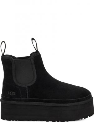 UGG apsildāmi zābaki sievietēm, Melna, Neumel platform warm boots