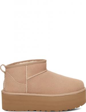 UGG apsildāmi zābaki sievietēm, Krēmīga/Smilšu, Classic ultra mini warm boots