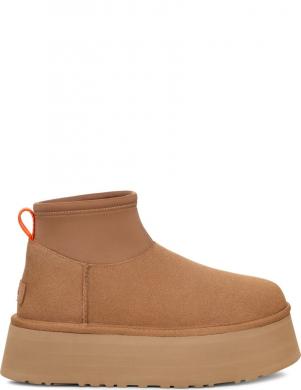 UGG apsildāmi zābaki sievietēm, Brūna, Classic mini dipper warm boots