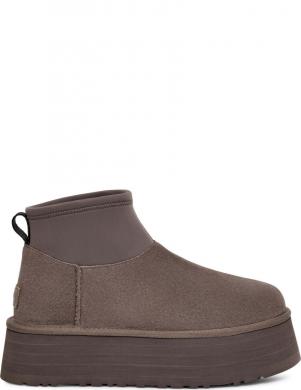 UGG apsildāmi zābaki sievietēm, Pelēka, Classic mini dipper warm boots
