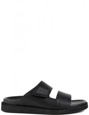 SERGIO MORETTI čības vīriešiem, Melna, Slippers