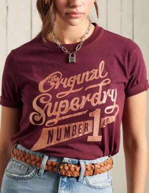 SUPERDRY sieviešu bordo krekls GLITTER SPARKLE SHIRT