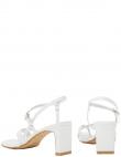 VAGABOND sieviešu baltas sandales ar papēdi LUISA SANDALS