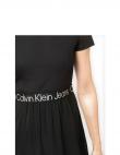 CALVIN KLEIN Jeans sieviešu melna kleita Logo elastic dress