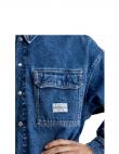 CALVIN KLEIN Jeans vīriešu zila krekls Boxy loose utility shirt