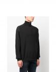 CALVIN KLEIN vīriešu melns džemperis Mix media quarter zip sweater