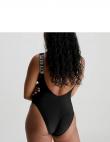 CALVIN KLEIN UW sieviešu melns peldkostīma kostīms Scoop back one piece