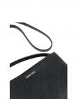 CALVIN KLEIN sieviešu melna soma pār plecu ELEVATED CROSSBODY SAFFIANO