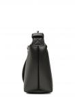 CALVIN KLEIN JEANS sieviešu melna soma pār plecu Sculpted rounded tag crossbody
