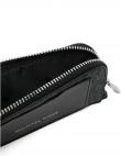 MICHAEL KORS vīriešu melns maks Logo zip-around wallet 