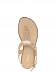 MICHAEL KORS sieviešu brūnas sandales MK plate thong sandals