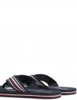 TOMMY HILFIGER vīriešu zilas pludmales čības CORPORATE STRIPES BEACH SANDAL