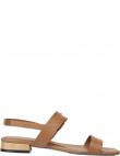 TOMMY HILFIGER sieviešu brūnas sandales Hardware flat sandal