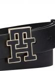 TOMMY HILFIGER sieviešu melna josta Logo inlay 2.5 belt