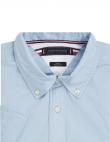 TOMMY HILFIGER vīriešu zils t-krekls ar īsām piedurknēm Flex poplin rf shirt s/s