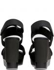 CALVIN KLEIN JEANS sandales sievietēm, Melna, Wedge sandal webbing