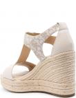 MICHAEL KORS sandales sievietēm, Krēmīga/Smilšu, Berkley mid wedge