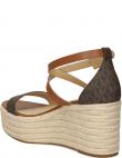MICHAEL KORS espadrilles sievietēm, Brūna, Serena wedge espadrille