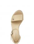 TOMMY HILFIGER sandales sievietēm, Krēmīga/Smilšu, Colorful high wedge sandal