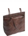 CALVIN KLEIN rokassomiņa sievietēm, Brūna, Diamond quilt medium shopper