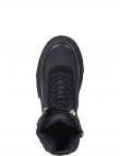 TOMMY HILFIGER zābaki sievietēm, Melna, Biker mix lace-up booties