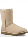 UGG apsildāmi zābaki sievietēm, Krēmīga/Smilšu, Classic short II warm boots