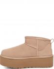 UGG apsildāmi zābaki sievietēm, Krēmīga/Smilšu, Classic ultra mini warm boots
