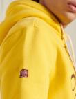 SUPERDRY vīriešu dzeltens džemperis ar kapuci COLLEGIATE GRAPHIC OVERHEAD HOODIE
