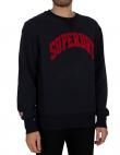SUPERDRY vīriešu melns sporta džemperis ar uzrakstu SPORT TRUE VARSITY SWEATSHIRT