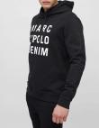 MARC O POLO vīriešu melns džemperis ar kapuci