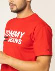 TOMMY JEANS sarkans vīriešu krekls