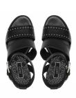 LIU JO sieviešu melnas sandales ar biezu zoli NICOLE 05 SANDALS
