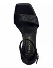 MARCO TOZZI sieviešu melnas elegantas sandales ar papēdi